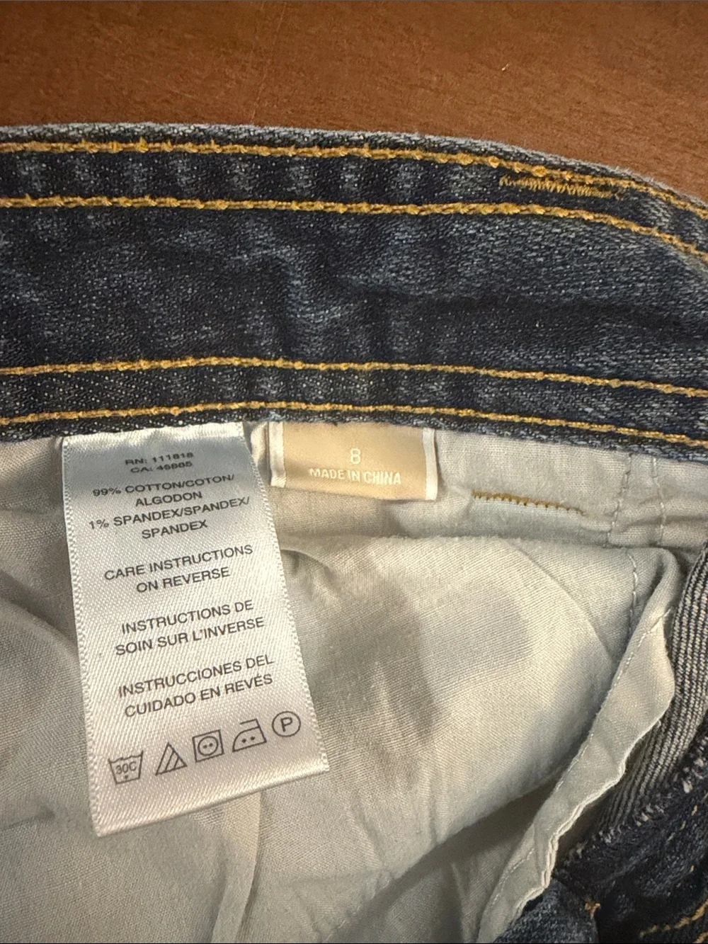 Michael Kors Women's Blue Straight-Leg Jeans